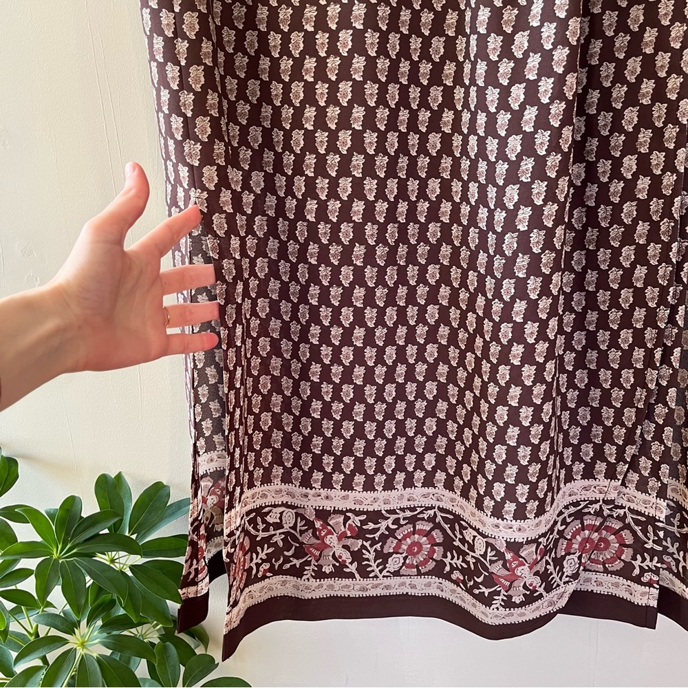 vintage brown maxi skirt - Picture 5 of 10